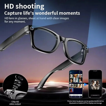 2025 AI Smart Glasses – 8MP Camera Sunglasses with Video Recording, 100+ Language Translation, Bluetooth Calls & Music for Men & Women