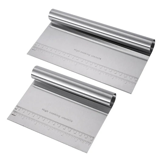 Stainless Steel Dough Chopper - Versatile Bench Scraper and Pastry Cutter