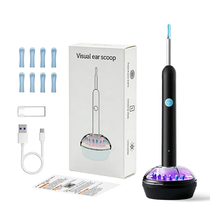 2025 Upgraded Visual Ear Wax Cleaner with Camera – Safe Earwax Removal Endoscope Tool with 5MP HD for Ear Care