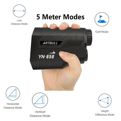 ARTBULL 1000m Golf Rangefinder – 650m Telescope with Flag-Lock, Slope, Pin Laser Distance Meter for Hunting & Outdoor Activities