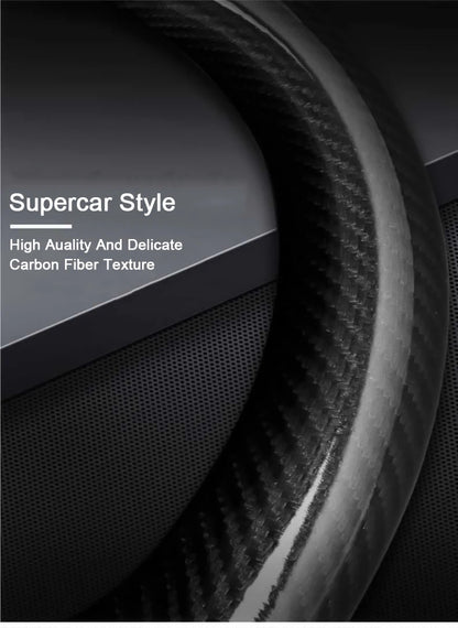 Hyundai Carbon-Fiber Leather Steering Wheel Cover — Fits i20/i30/i40/ix25/ix35/ix55/Elantra/Tucson/Sonata/Solaris/Palisade/Nexo