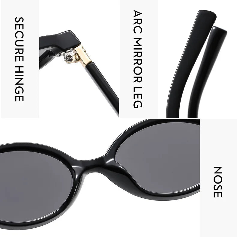 Vintage Oval Sunglasses – Luxury Designer Anti-Blue Light Glasses, Fashion Retro Eyewear for Women & Men, Leopard Frame