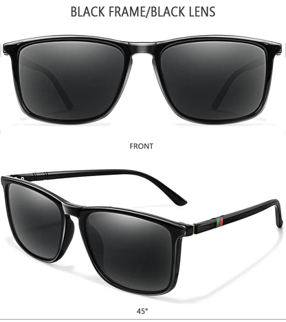 Luxury Square Vintage Polarized Sunglasses for Men & Women – UV400 Cycling, Driving, Fishing Eyewear