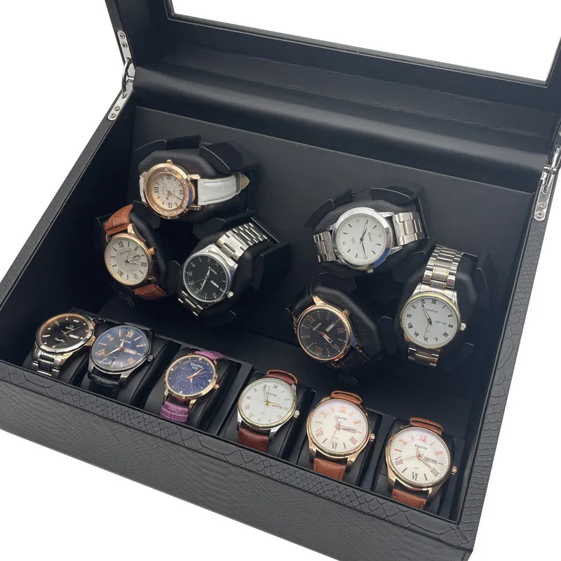 Watch Winder Box – Quiet Motor, USB LED, PU Leather, Variable Speed for Automatic Watches