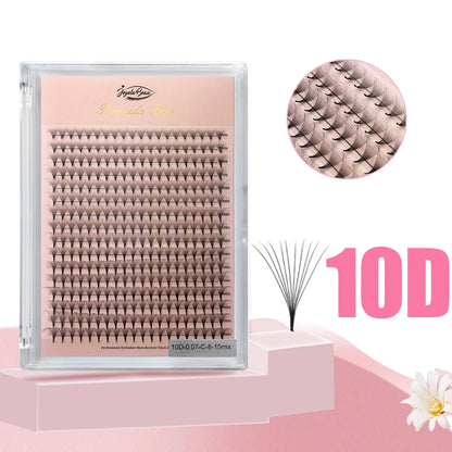 Goddess Premade Volume Lash Fans — 4D to 20D Faux Mink Individual Eyelash Extensions, Pointy Stem 320 Fans