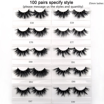 Visofree 3D Mink Eyelashes – 30/40/100 Pairs Handmade Full Strip Lashes with Tray, Cruelty-Free False Lashes for Makeup