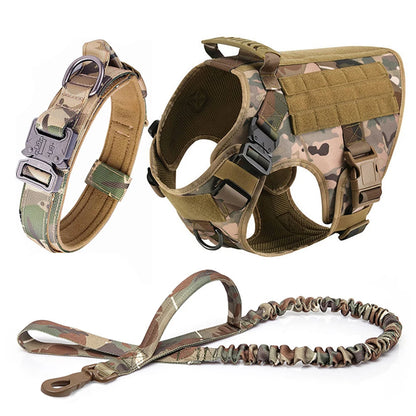 Large Dog Harness & Leash Set — Training & Walking Vest for German Shepherd, Malinois