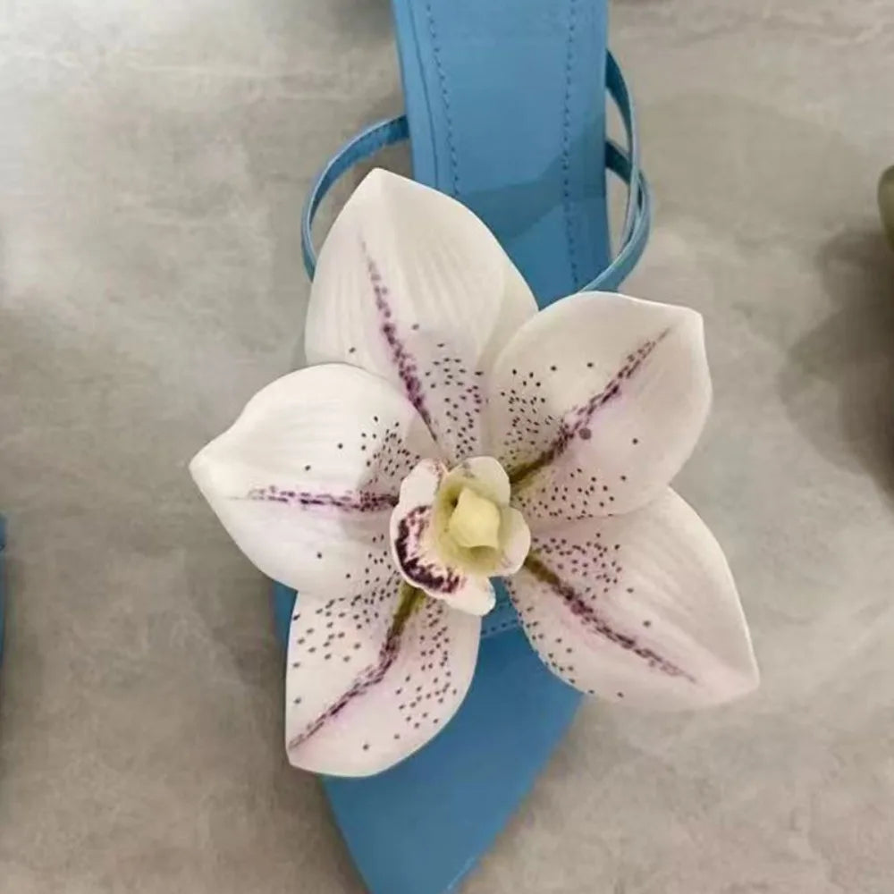 Colorful Thai Fairy Flower Shoe Buckles – Personalized Orchid Simulation Decor for Shoes