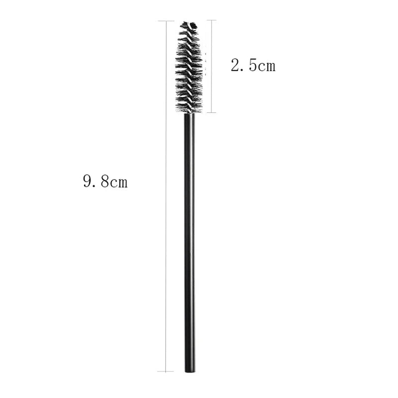 50/1000pcs Disposable Eyelash Brushes - Mascara Wands, Eyebrow Spoolie Applicators & Makeup Extension Tools