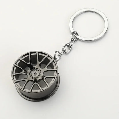 Creative Gear Head Keychain – Speed Gearbox & Turbo Hub Brake Disc Pendant for Car Keys, Shock Absorber Keyring