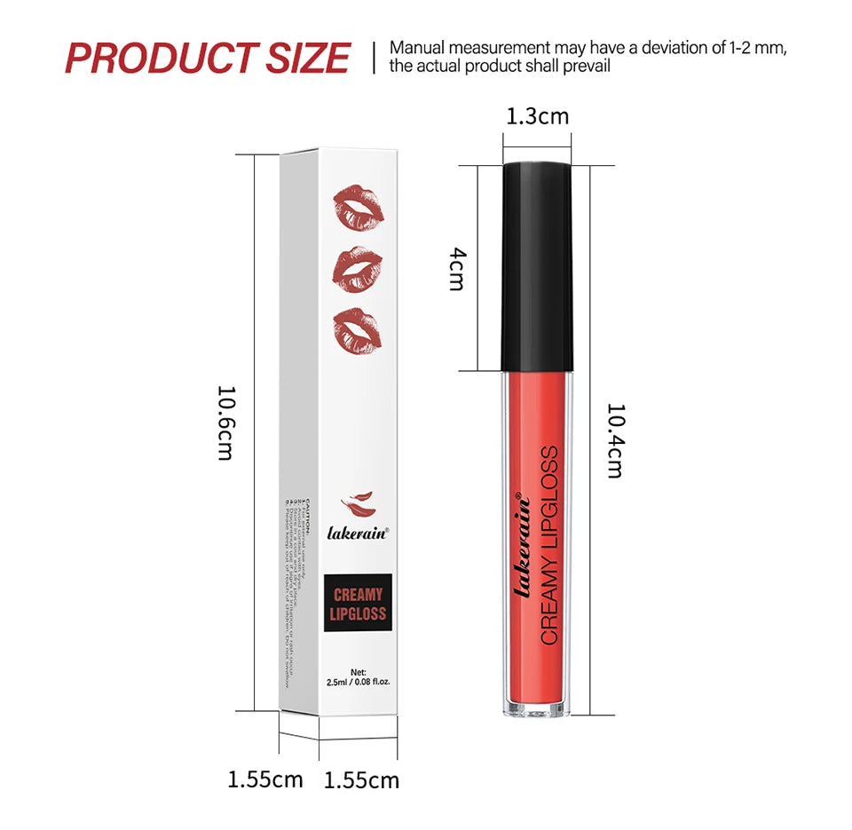 Velvet Matte Lip Gloss – 8 Colors Long-Lasting, Non-Drying, Moisturizing Plumping Lipstick for All Skin Tones