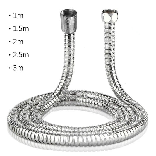 Flexible Stainless Steel Shower Hose – 1-3m Bathroom Plumbing Pipe for Shower Head, Bath Accessories