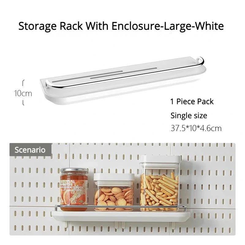 DIY Pegboard Hanging Shelf & Hooks – Wall Organizer for Garage, Kitchen & Room, No-Drill Storage Solution