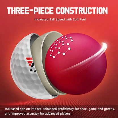 Three-Layer Premium Golf Balls – Practice & Performance Golf Balls for Distance, Straight Shots, Designed for Golfers