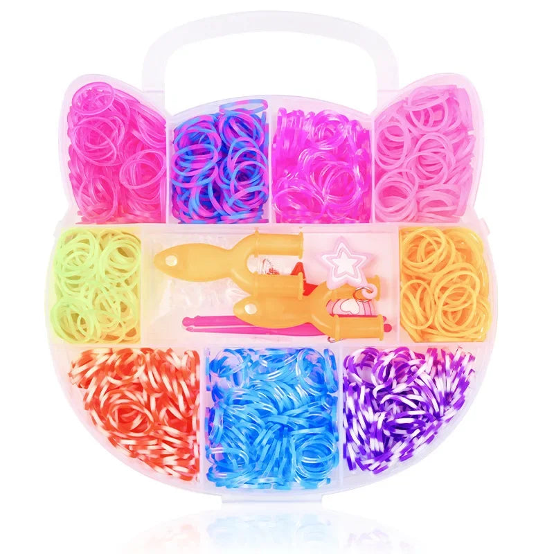 Creative Rainbow Loom Bands Set – Colorful DIY Rubber Bracelet Making Kit for Girls’ Crafts and Birthday Gifts
