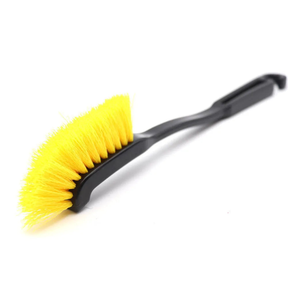 Car Wheel & Tire Rim Brush — Curved, Flexible Deep Cleaning Tool for Truck and Car Wheel Hubs