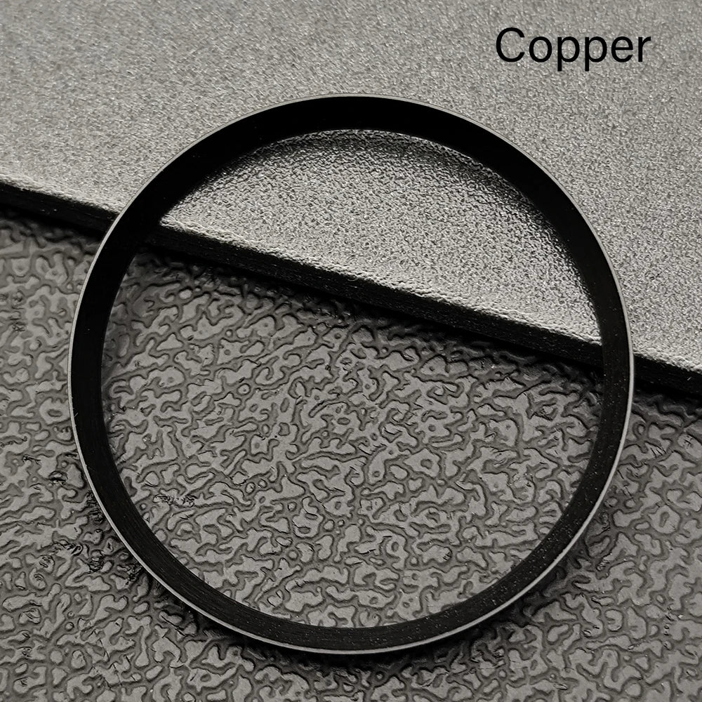 Silver Mod Copper Chapter Ring for NH35 Watch Case - Polished Inner Ring Replacement, 30.3 × 27.3mm Watch Accessory