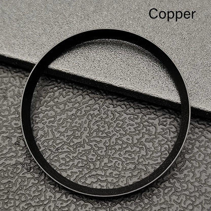 Silver Mod Copper Chapter Ring for NH35 Watch Case - Polished Inner Ring Replacement, 30.3 × 27.3mm Watch Accessory