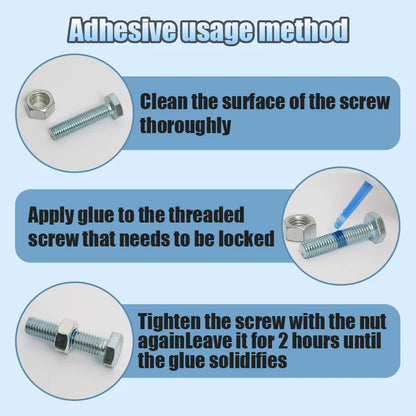LOOLIFL Blue Thread Locker 243 - Anaerobic Screw & Bolt Adhesive for Metal Fasteners, Rustproof Sealant