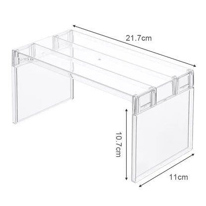 Refrigerator Storage Organizer – Layered Transparent Fridge Shelves & Desktop Stand, Space-Saving Kitchen Accessory