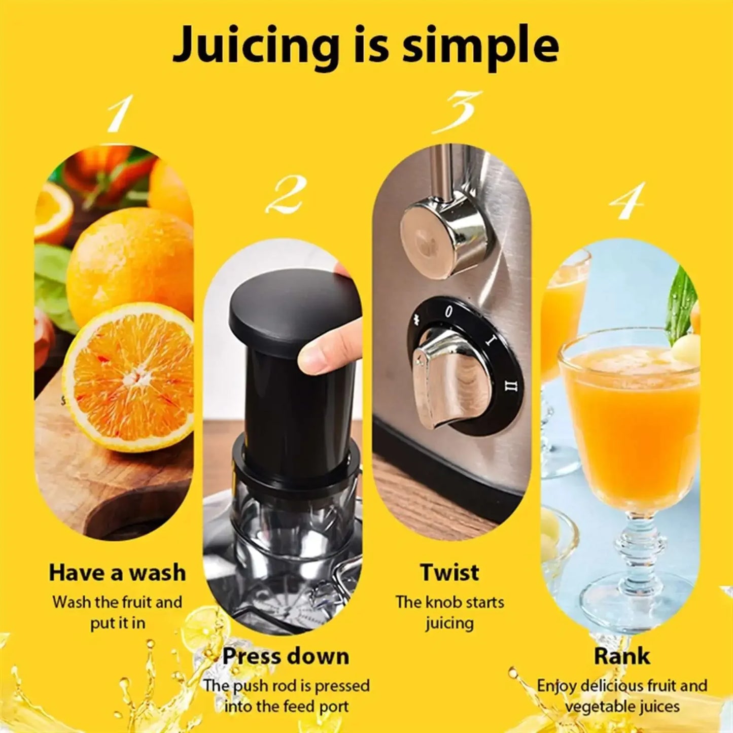 400W Juice Extractor — 22000RPM Motor, 3" Wide Chute, 2-Speed Juicer for Whole Fruits & Vegetables, Easy-Clean Design
