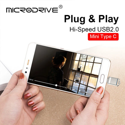 OTG Type-C Pen Drive – Mini Metal USB Memory Stick 32GB to 128GB for Smartphones & Huawei