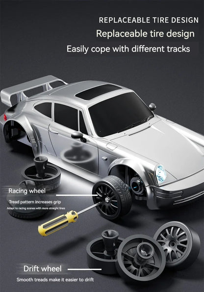 1:24 4WD RC Drift Car – High-Speed 20KM/H Remote Control Racing Toy with Turbo, 2-Speed & LED Lights for Kids & Adults