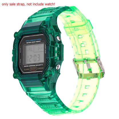 TPU Resin Watch Case and Strap for Casio G-Shock - Replacement Wristband for DW-5600, GW-M5610, M5600 and GLX-5600 Models