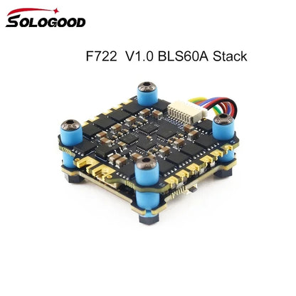SoloGood F722 Flight Controller with ICM42688P & BLHELI_S 60A 4-in-1 ESC – 30.5x30.5mm 2-6S for FPV Freestyle Drone Parts