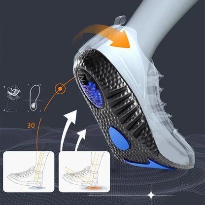 Sports Shock Absorption Insoles - High Elastic Running Shoe Cushion Pads with Comfort, Rebound and Odor Control