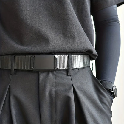 Metal Automatic Buckle Nylon Tactical Belt for Men – High-Quality Army Military Waist Canvas Strap