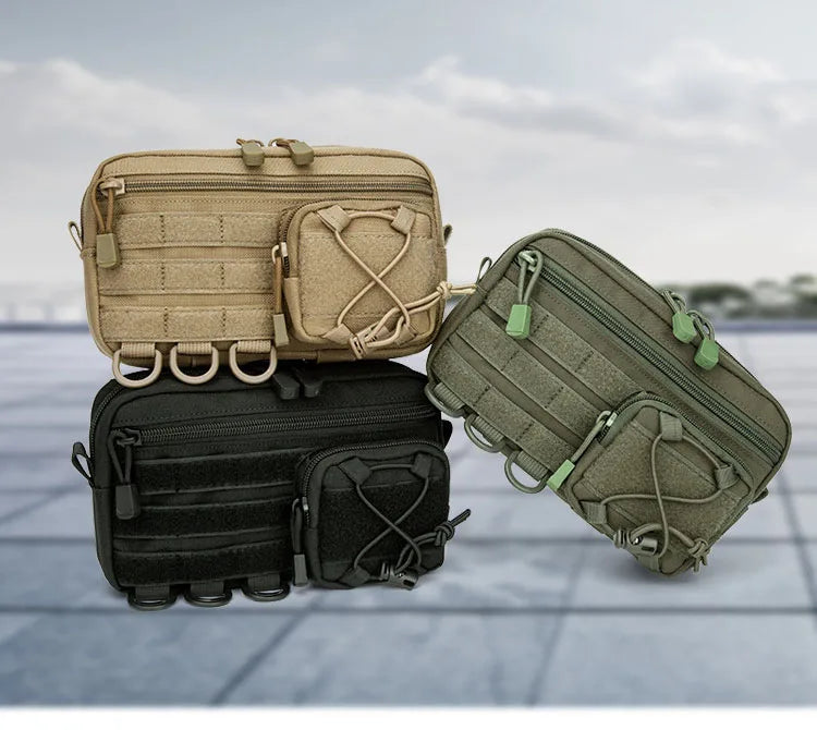 1000D EDC Molle Organizer Pouch – Horizontal Utility Tool Bag, Outdoor Waist Pack for EMT, Hunting & Fanny Pack Use