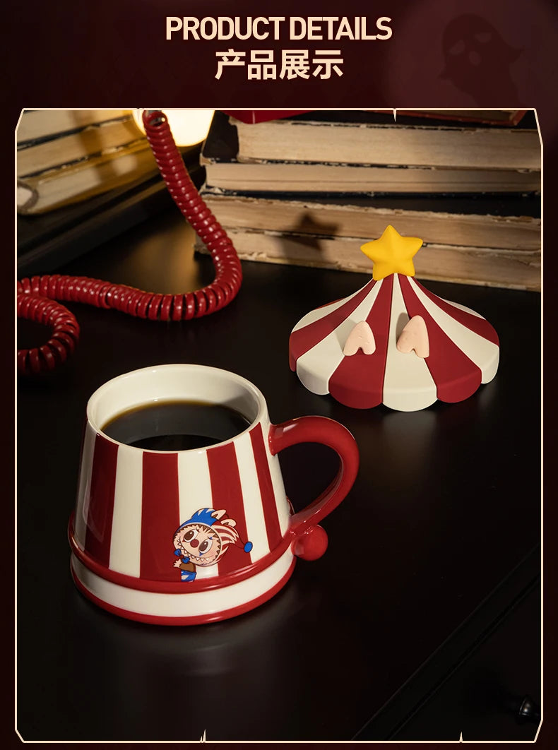 POP MART Labubu Ceramics Mug Blind Box – Why So Serious Series Cute Anime Collectible Toy & Halloween Gift
