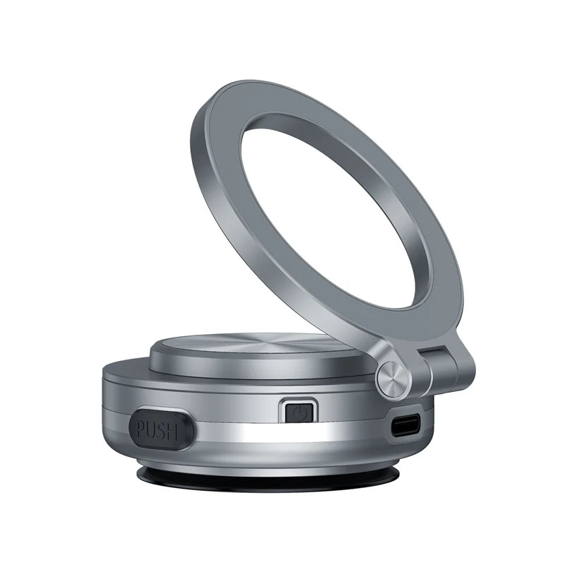 Intelligent Magsafe Car Mount – Magnetic Vacuum Mobile Phone Holder with Folding Swivel Stand and Strong Adsorption