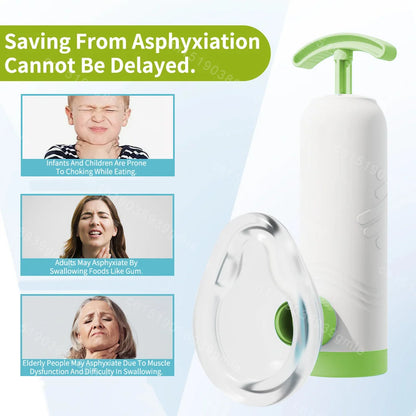 First Aid Anti-Choking Rescue Device – Automatic Airway Assist with 3 Mask Sizes for Adults & Kids, Emergency Kit
