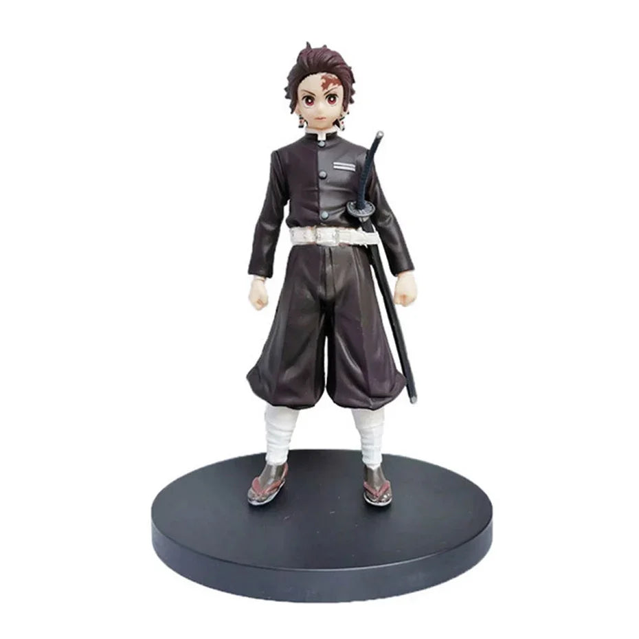Anime Demon Slayer Kimetsu No Yaiba Action Figures – Tanjirou, Nezuko, Zenitsu & Inosuke PVC Model Toys