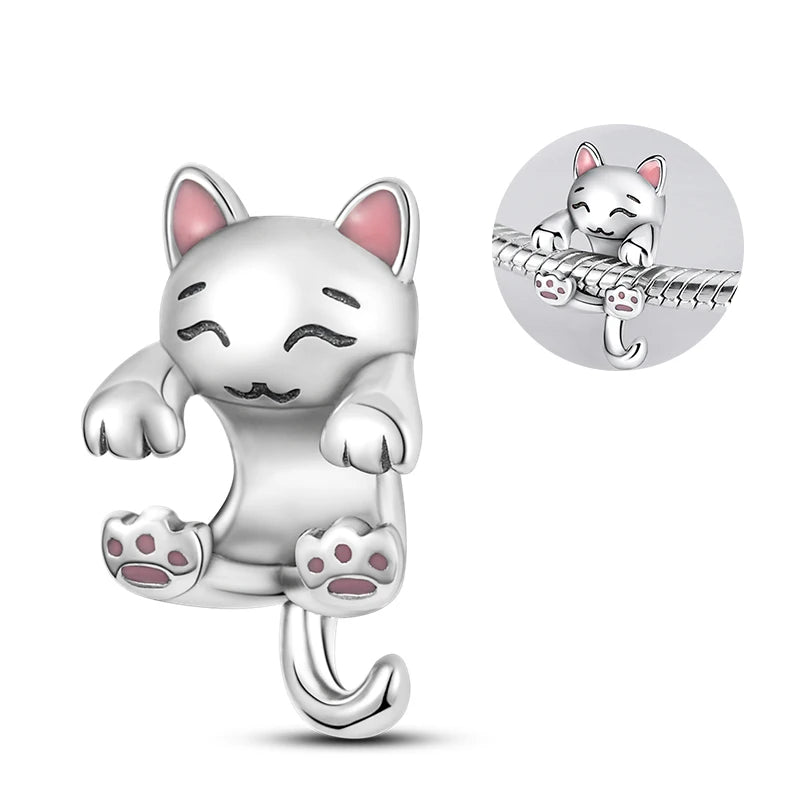 26 A-Z Alphabet Beads 925 Silver LOVE Letter Charms for 3mm Bracelets - CZ Zircon DIY Jewelry Gift