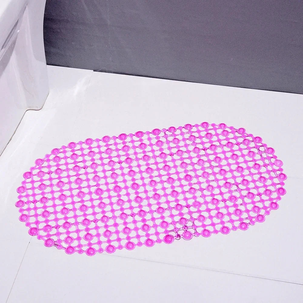 PVC Anti-Skid Bath Mat – Soft Non-Slip Shower & Bathtub Mat with Massage Nubs and Suction Cups