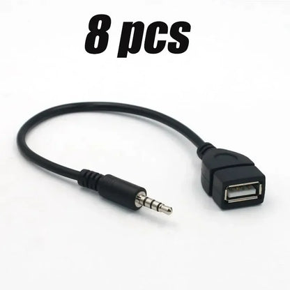 3.5mm AUX to USB Audio Cable - Car Music & Headphone Converter for Car Electronics