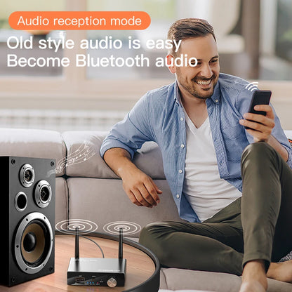 Bluetooth 5.3 Transmitter & Receiver | Low Latency Stereo AUX 3.5mm, Optical Wireless Audio Adapter with Remote Control for TV & PC