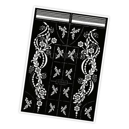Reusable Henna Stencil Templates for Hand & Body – Floral Tattoo Stencils for Women, Weddings & Festivals Body Art Makeup Tools
