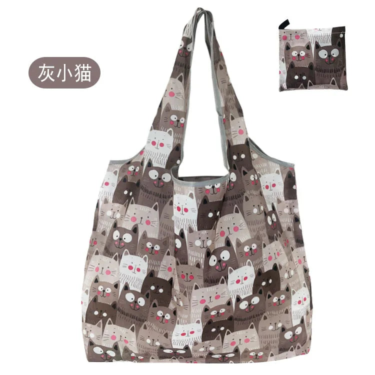 Eco-Friendly Foldable Reusable Shopping Bag – Portable Heavy-Duty Tote Shoulder Bag for Grocery, Travel & Daily Storage Fashion Handbag