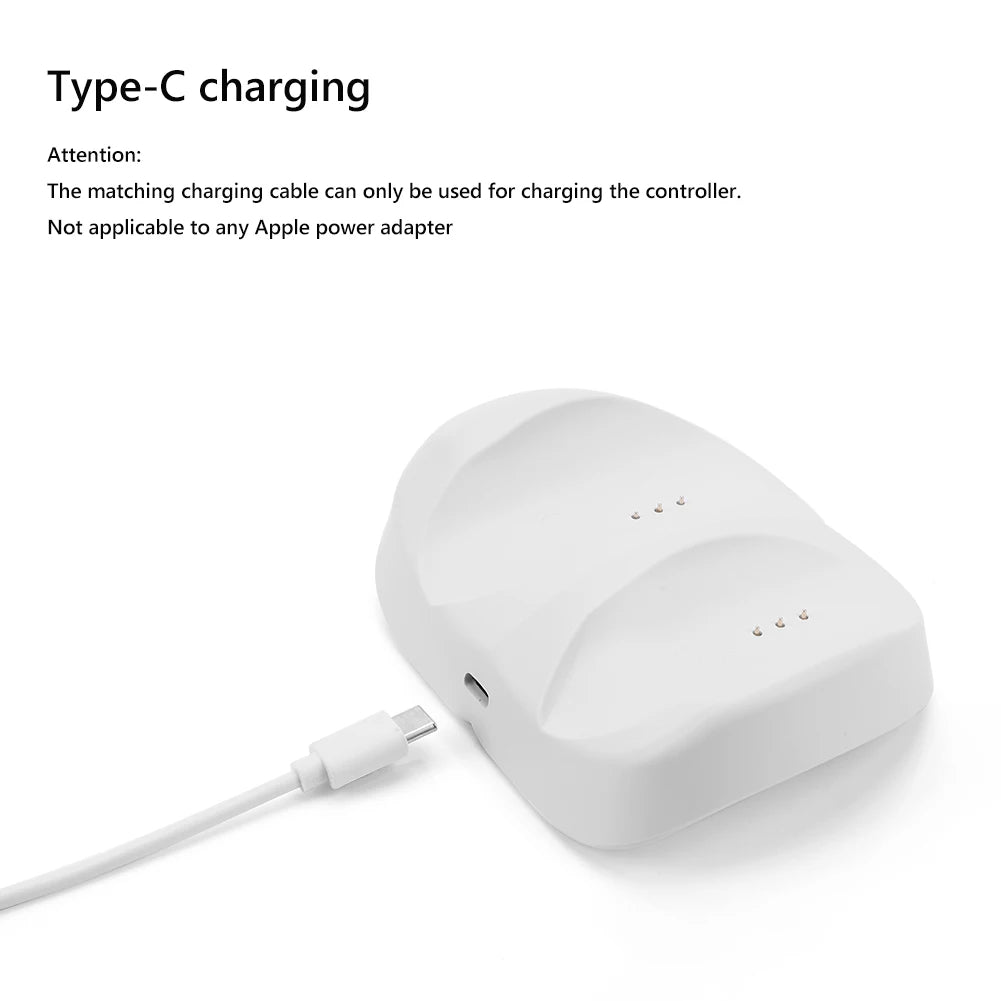 Wireless Charging Dock for Quest 3 Controllers – 2 Rechargeable Batteries for VR Touch Plus Handle, VR Accessories Charger
