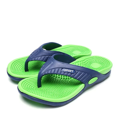 YRZL Summer Men’s Flip Flops - 2024 Soft Bottom Non-Slip Beach Sandals, Comfortable Outdoor Slide Slippers