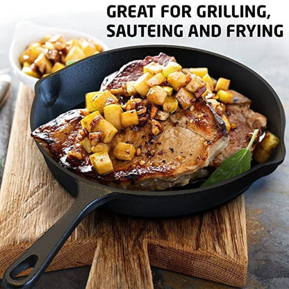 Cast Iron Frying Pan – 14/16/20cm Non-Stick Skillet for Omelettes, Pancakes & Induction Cooking