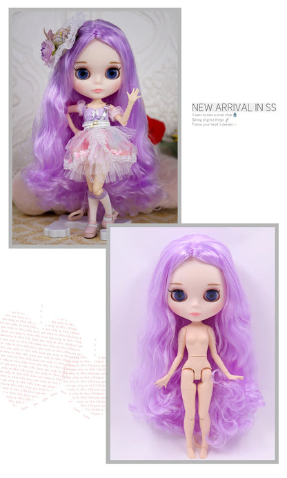 ICY DBS Blythe Doll 1/6 BJD Jointed Body — 30cm White Skin Anime Doll with Shiny & Matte Face, Special Price Gift Toy