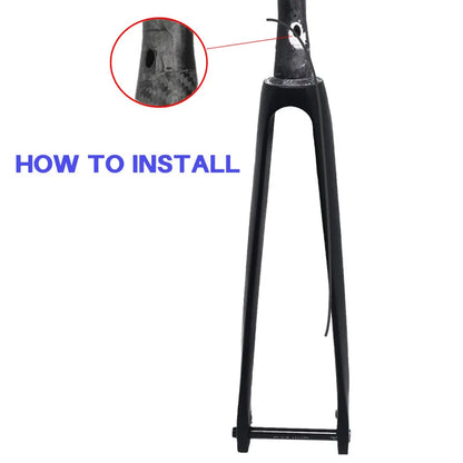 Full Carbon Bike Fork - Internal Cable Routing Thru-Axle Rigid Fork with Reinforced Carbon Fiber Construction