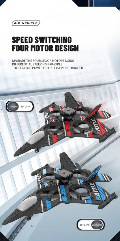 RC Plane with Camera – Remote Control Helicopter, Obstacle Avoidance, 2.4G EPP Foam Fighter Aircraft for Kids