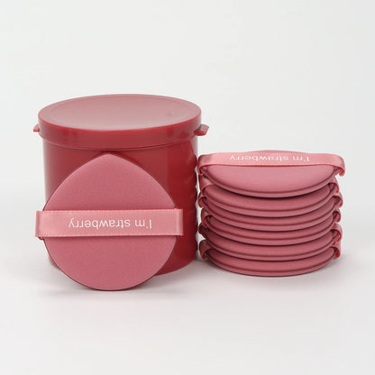 Karsyngirl 7-Pcs Strawberry Cosmetic Puff Set — Double-Sided Soft Makeup Sponges for Powder & Beauty Tools