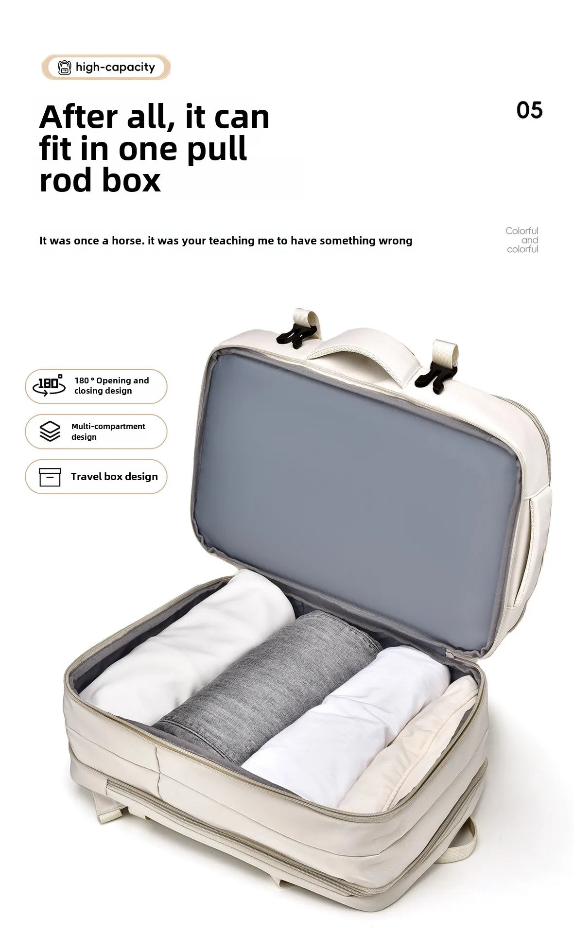 40x30x20 Cabin Backpack — Hand Luggage Laptop Bag for Airplane Travel, School, Men & Women